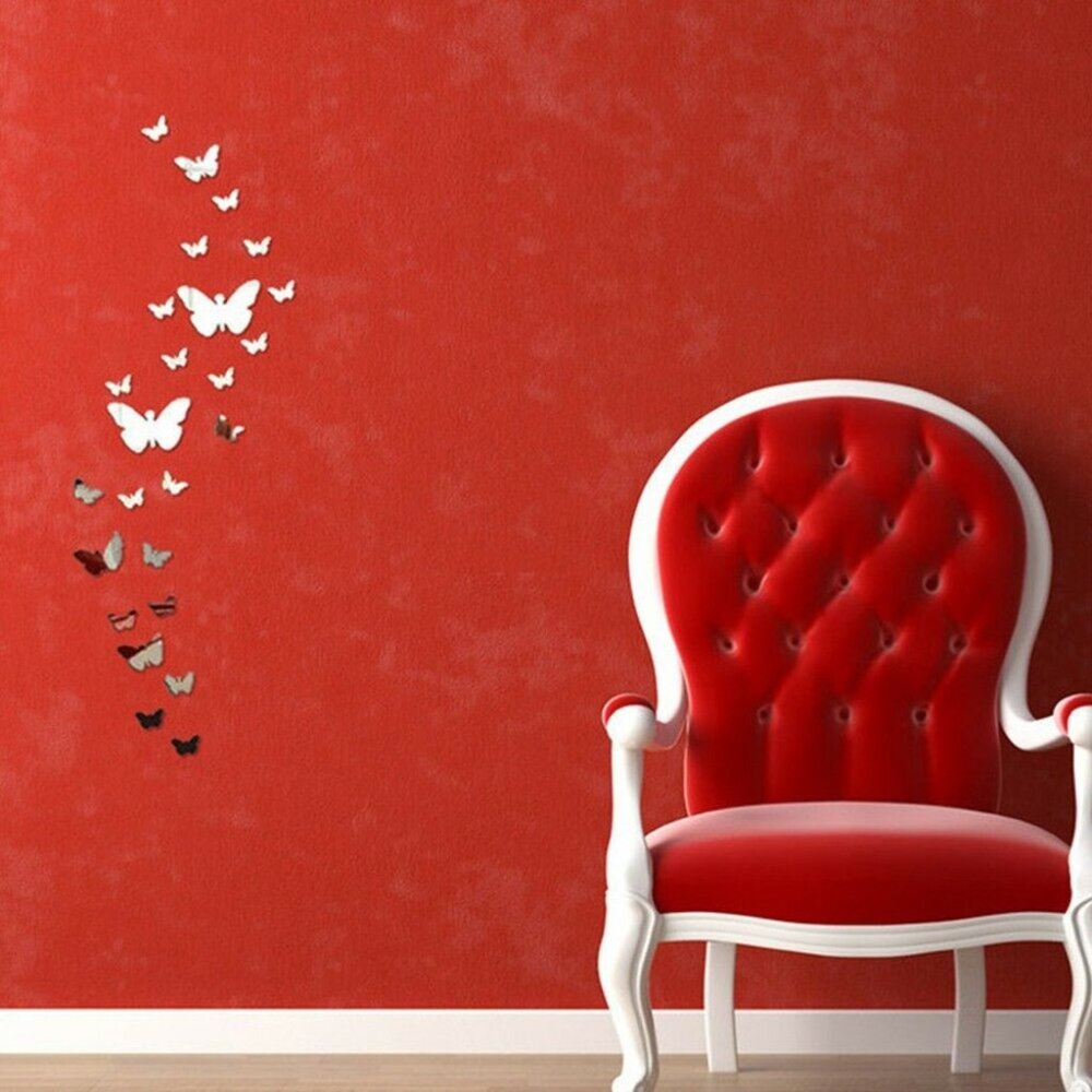 25 butterfly mirrors! Wall decals – home decor art